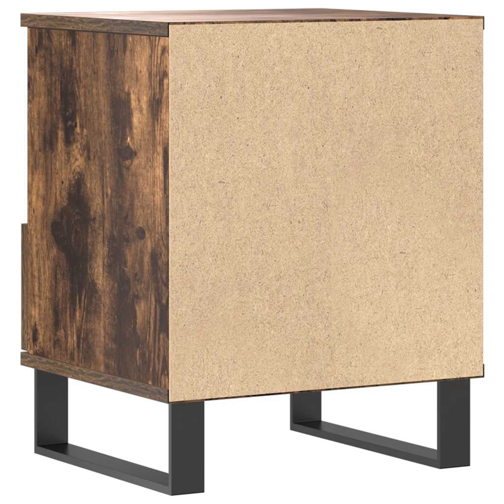 Smoked Oak Bedside Cabinet, 40x35x50 cm - Engineered Wood