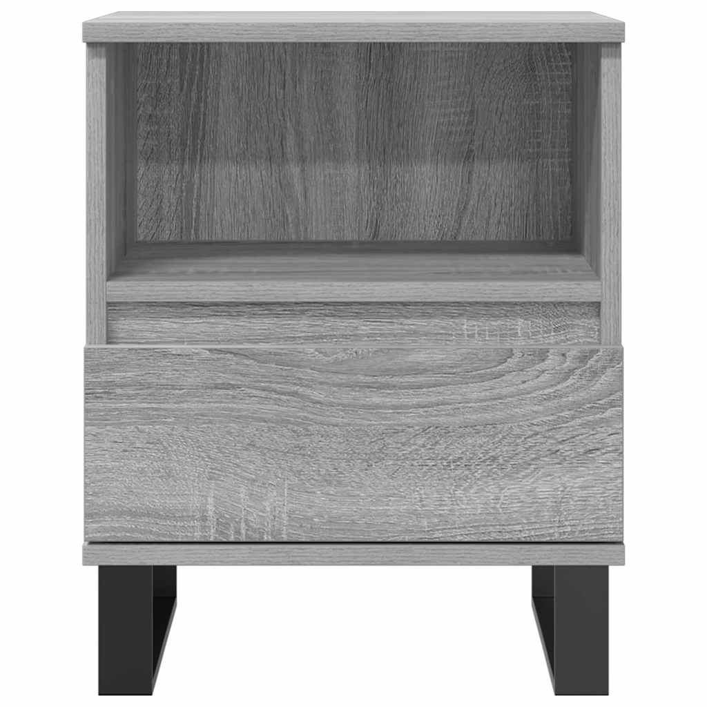 Grey Sonoma Bedside Cabinets 2pcs, 40x35x50cm, Engineered Wood