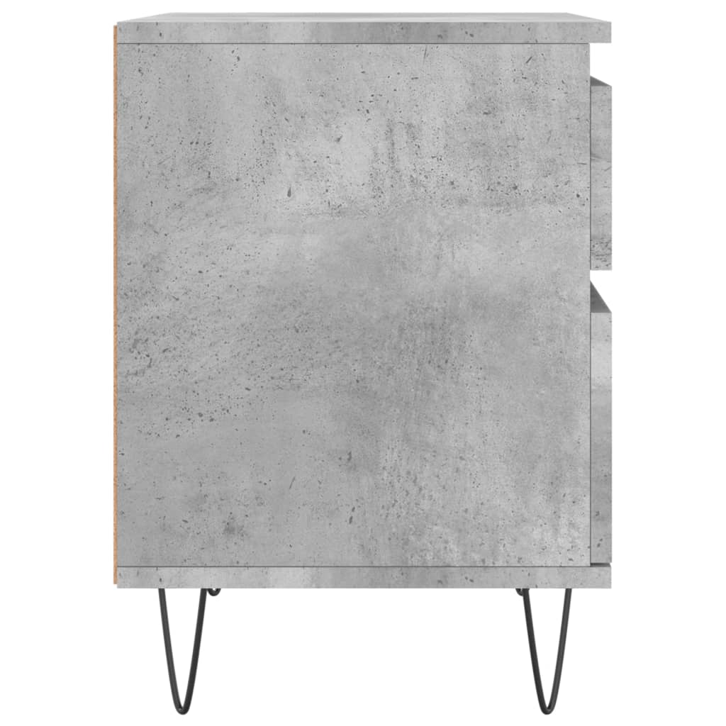 Concrete Grey Engineered Wood Bedside Cabinets 2 pcs - 40x35x50 cm