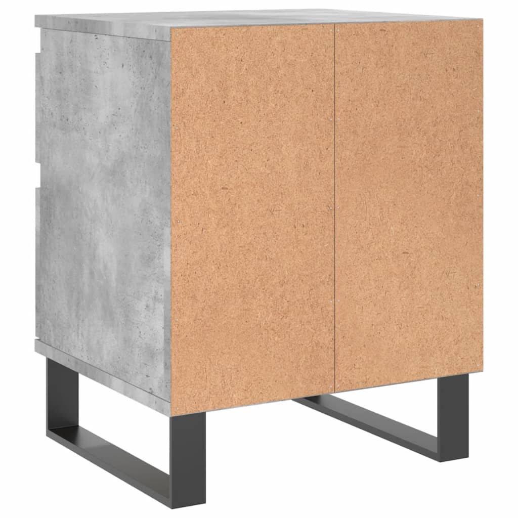 Concrete Grey Bedside Cabinets Set - 2 Pieces, Engineered Wood