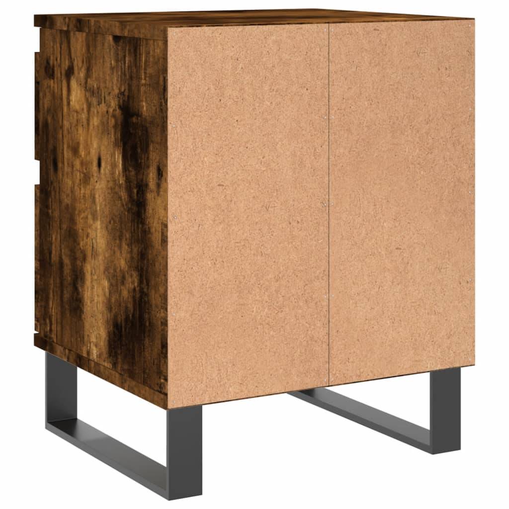 Smoked Oak Bedside Cabinets 2pcs 40x35x50cm Engineered Wood