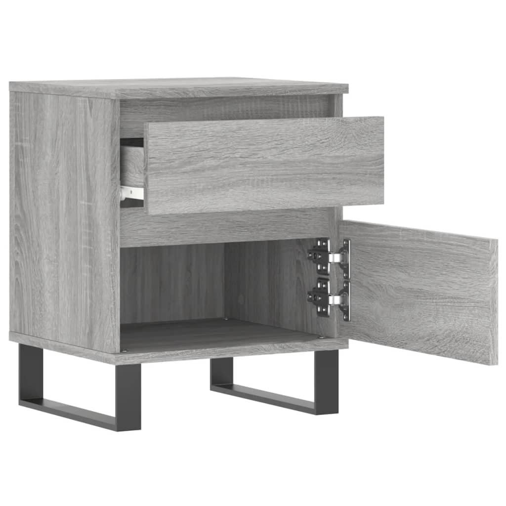 Grey Sonoma Bedside Cabinet, 40x35x50 cm - Engineered Wood