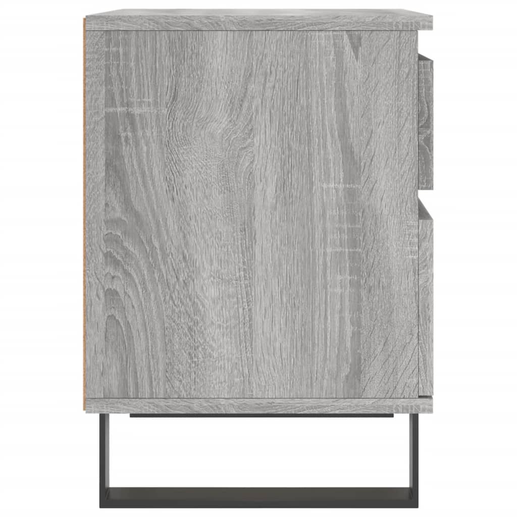 Grey Sonoma Bedside Cabinet, 40x35x50 cm - Engineered Wood