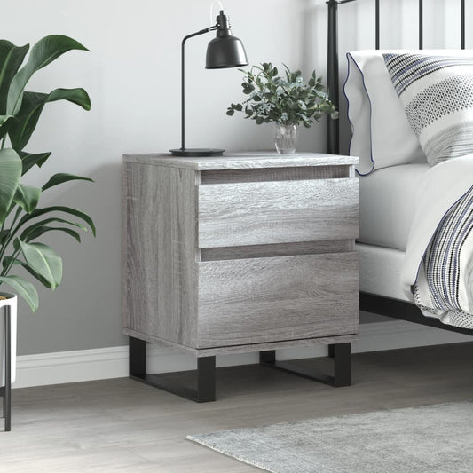 Grey Sonoma Bedside Cabinet, 40x35x50 cm - Engineered Wood
