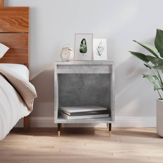 Concrete Grey Bedside Cabinet, 40x35x50 cm, Engineered Wood