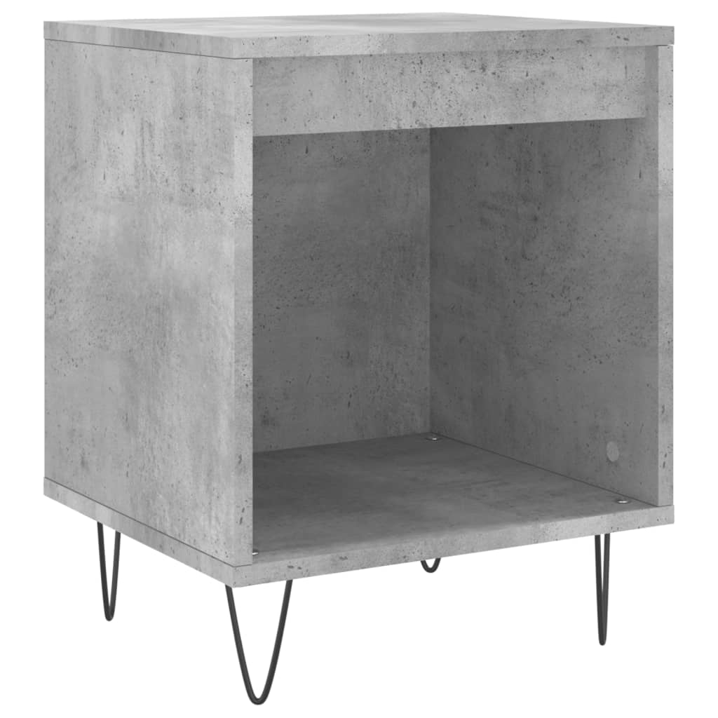 Concrete Grey Bedside Cabinet, Engineered Wood, 40x35x50 cm