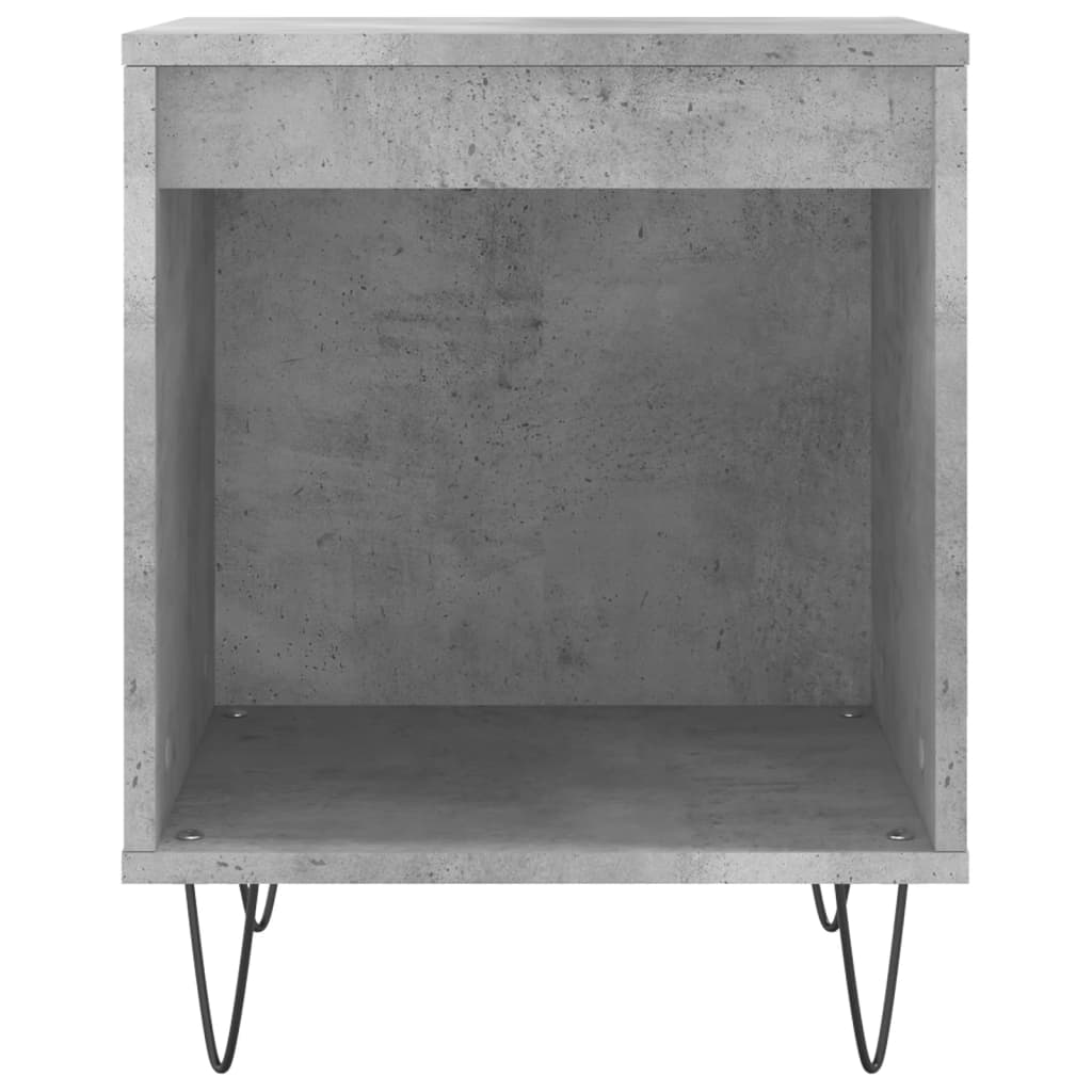 Concrete Grey Bedside Cabinet, Engineered Wood, 40x35x50 cm