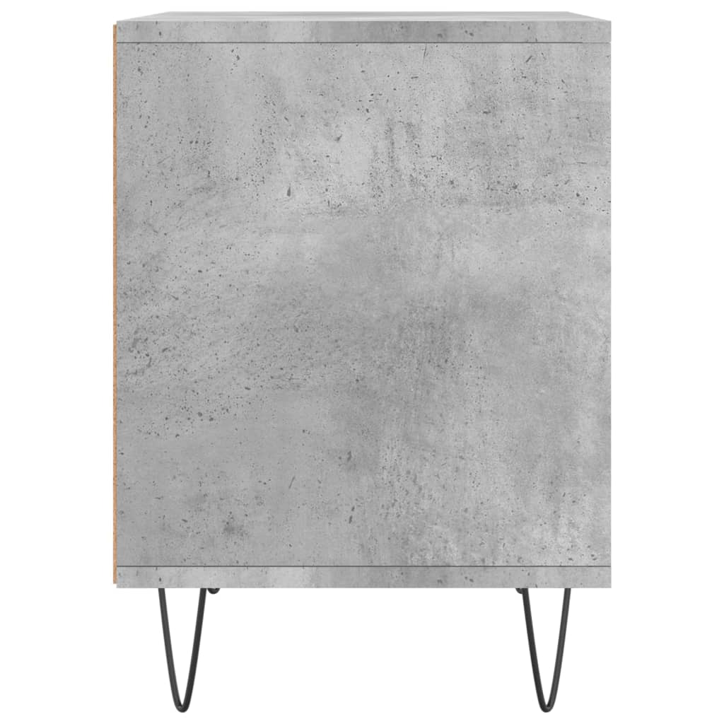 Concrete Grey Bedside Cabinet, Engineered Wood, 40x35x50 cm