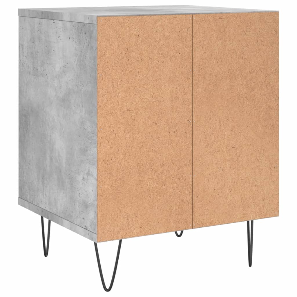 Concrete Grey Bedside Cabinet, Engineered Wood, 40x35x50 cm