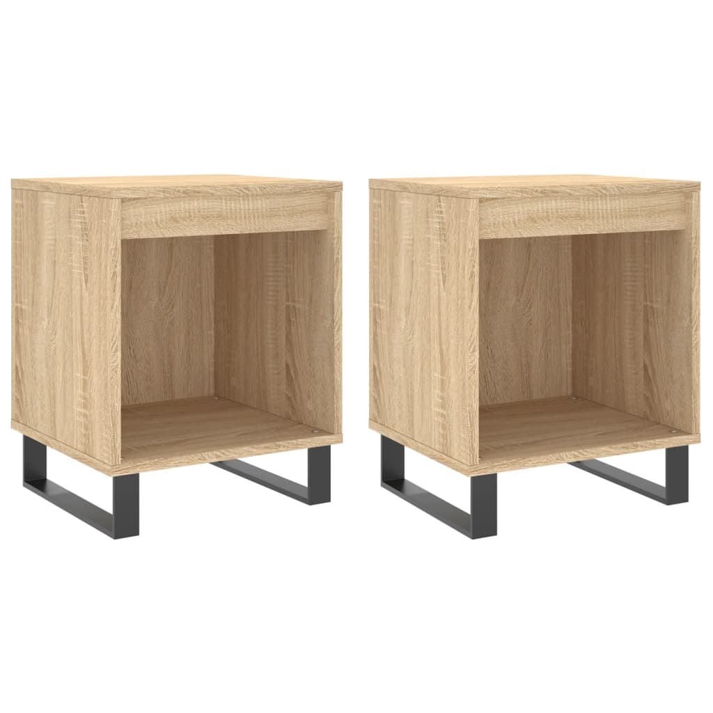 Sonoma Oak Bedside Cabinets 2 pcs - Engineered Wood, 40x35x50 cm