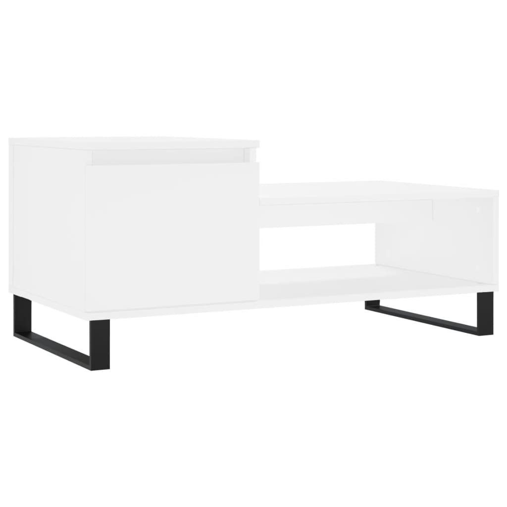 Coffee Table White 100x50x45 cm Engineered Wood