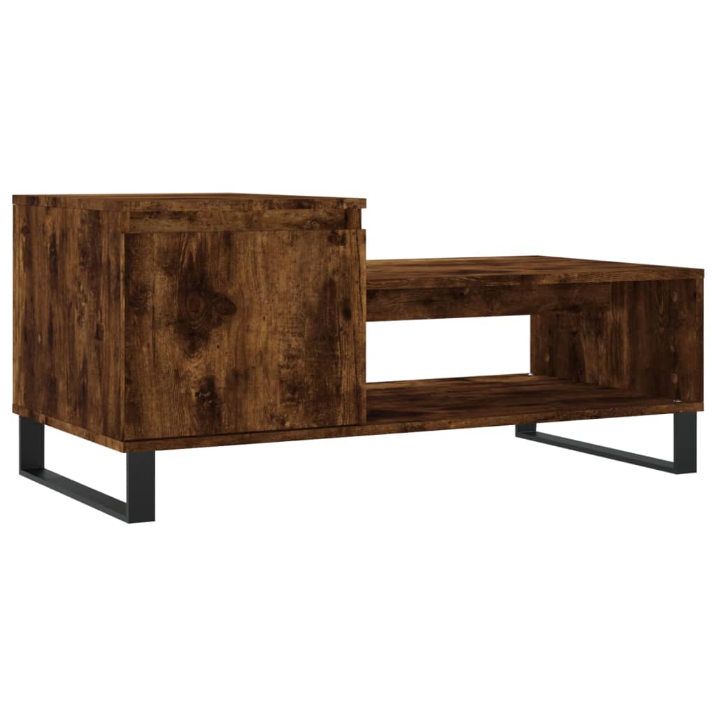 Coffee Table Smoked Oak 100x50x45 cm Engineered Wood
