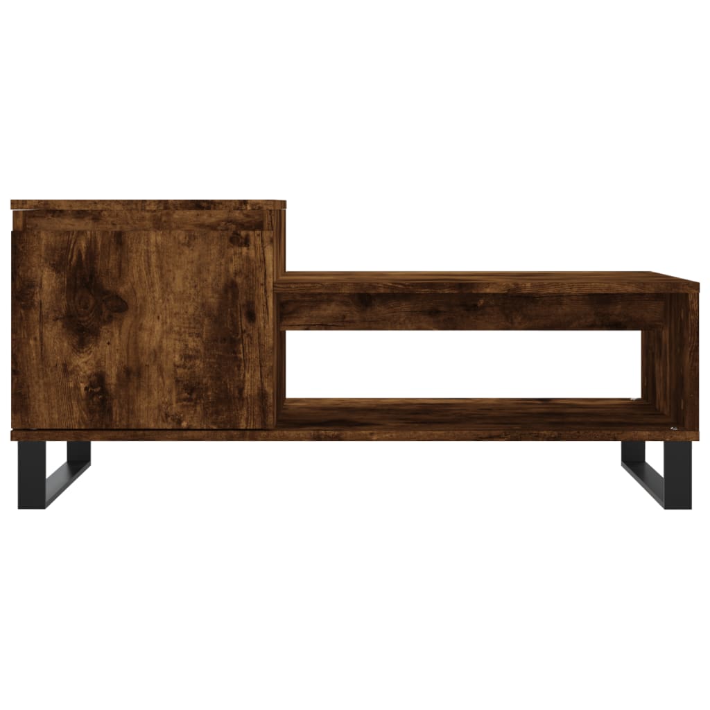 Coffee Table Smoked Oak 100x50x45 cm Engineered Wood