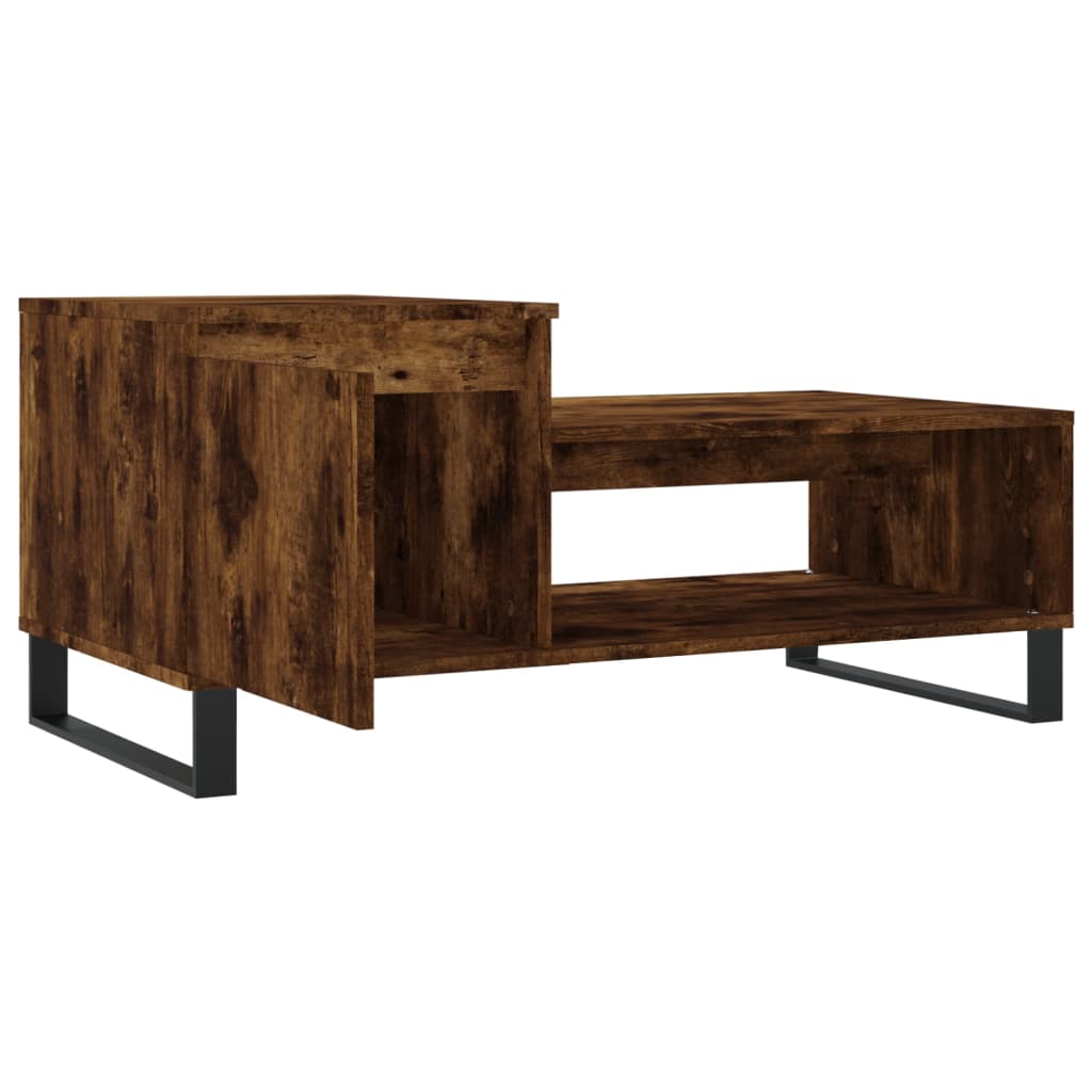 Coffee Table Smoked Oak 100x50x45 cm Engineered Wood