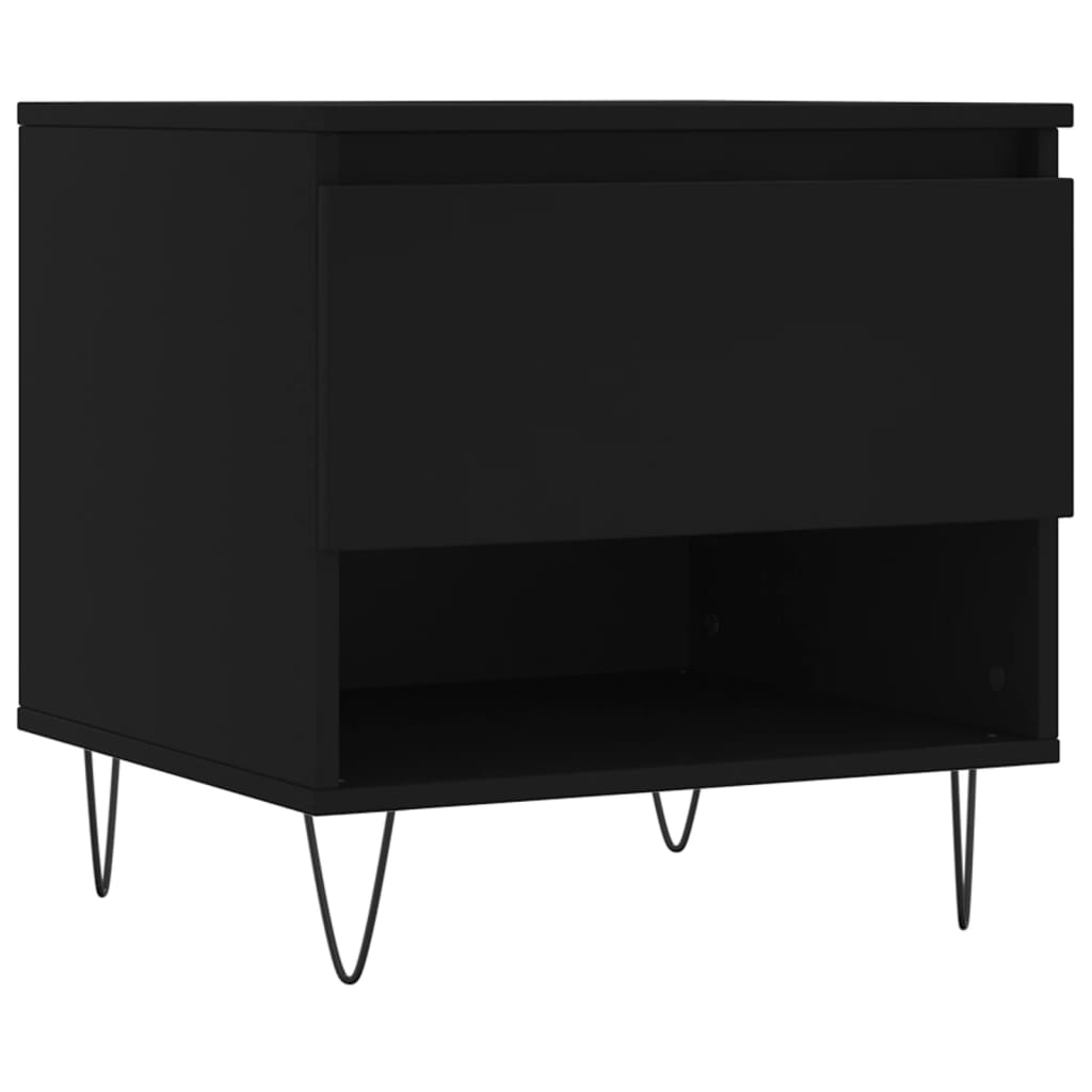 Coffee Table Black 50x46x50 cm Engineered Wood
