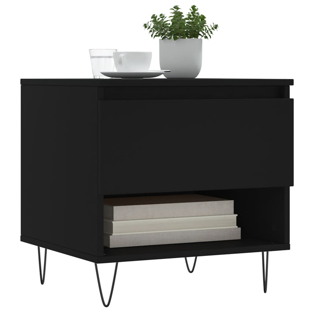 Coffee Table Black 50x46x50 cm Engineered Wood