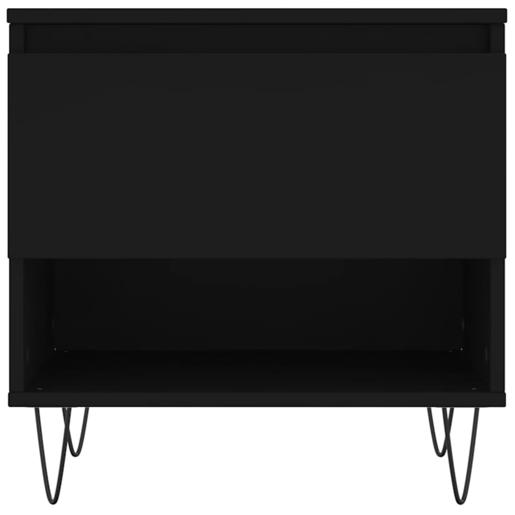 Coffee Table Black 50x46x50 cm Engineered Wood
