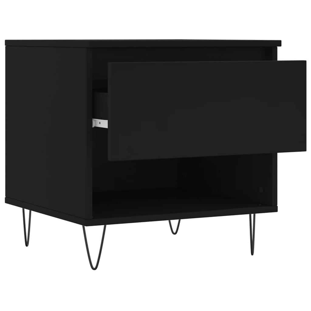 Coffee Table Black 50x46x50 cm Engineered Wood