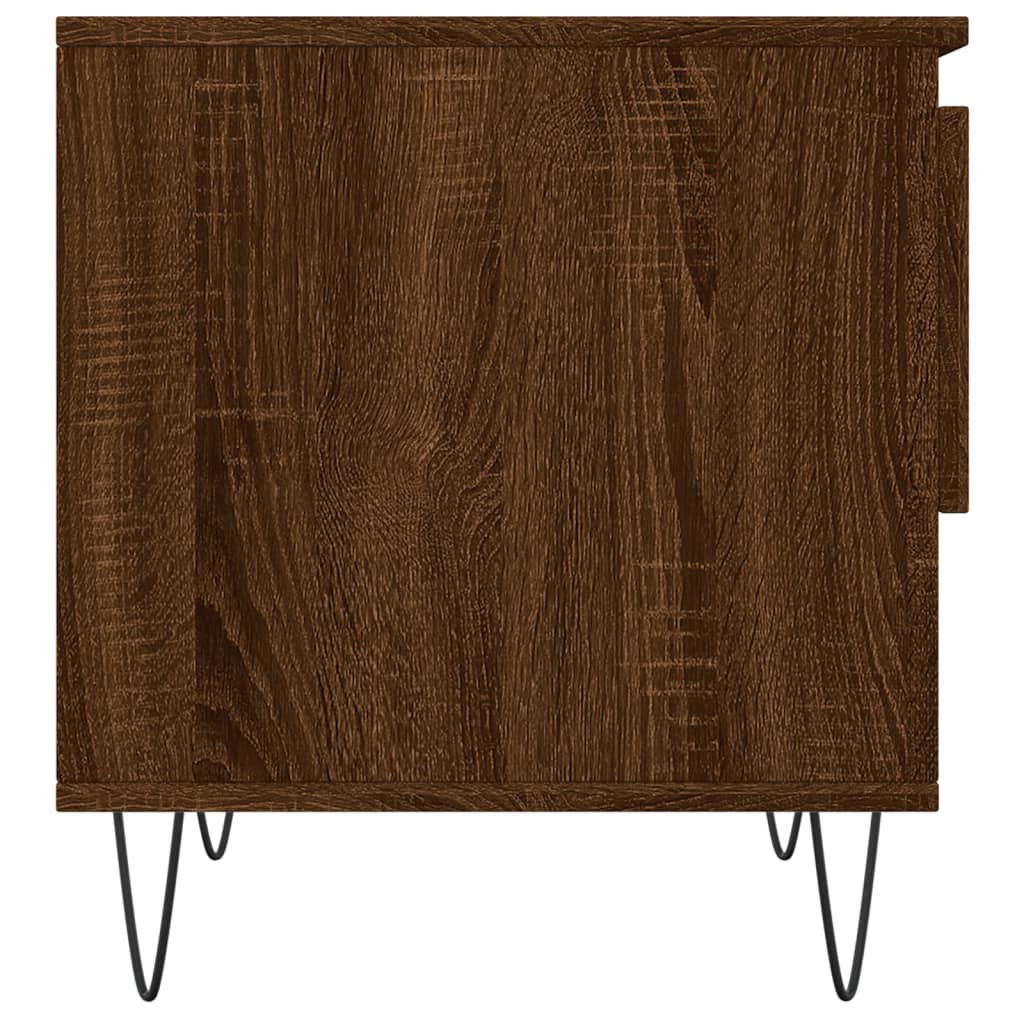 Coffee Table Brown Oak 50x46x50 cm Engineered Wood