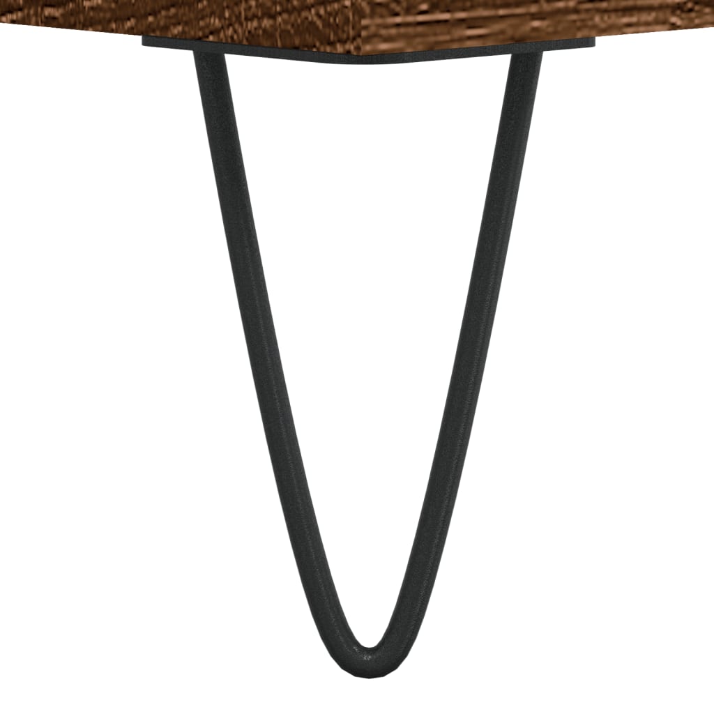 Coffee Table Brown Oak 50x46x50 cm Engineered Wood