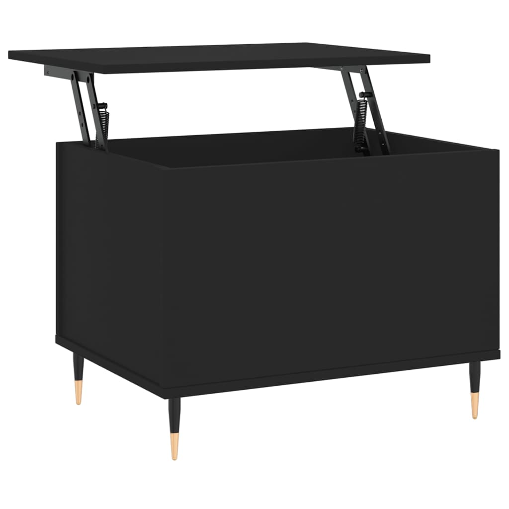 Coffee Table Black 60x44.5x45 cm Engineered Wood