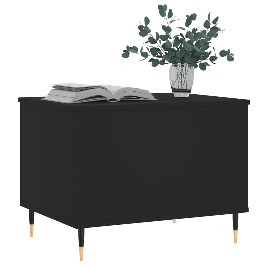 Coffee Table Black 60x44.5x45 cm Engineered Wood
