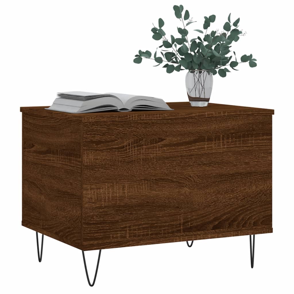 Coffee Table Brown Oak 60x44.5x45 cm Engineered Wood