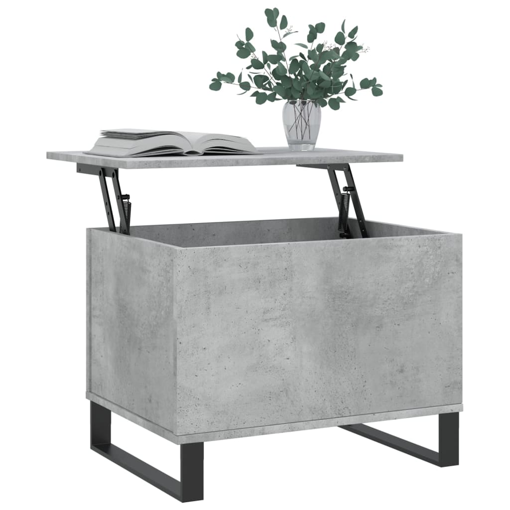 Coffee Table Concrete Grey 60x44.5x45 cm Engineered Wood
