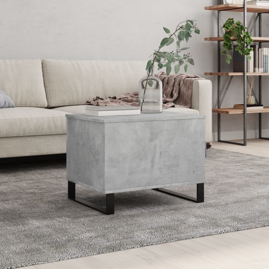 Coffee Table Concrete Grey 60x44.5x45 cm Engineered Wood