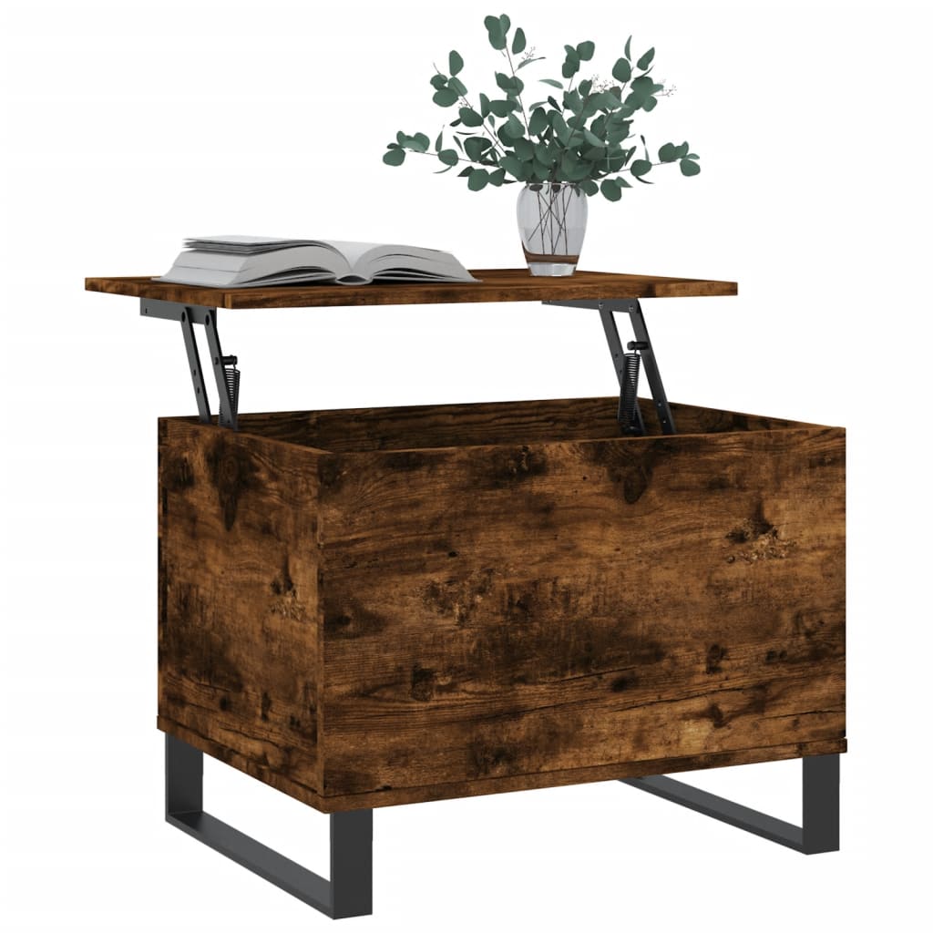 Coffee Table Smoked Oak 60x44.5x45 cm Engineered Wood
