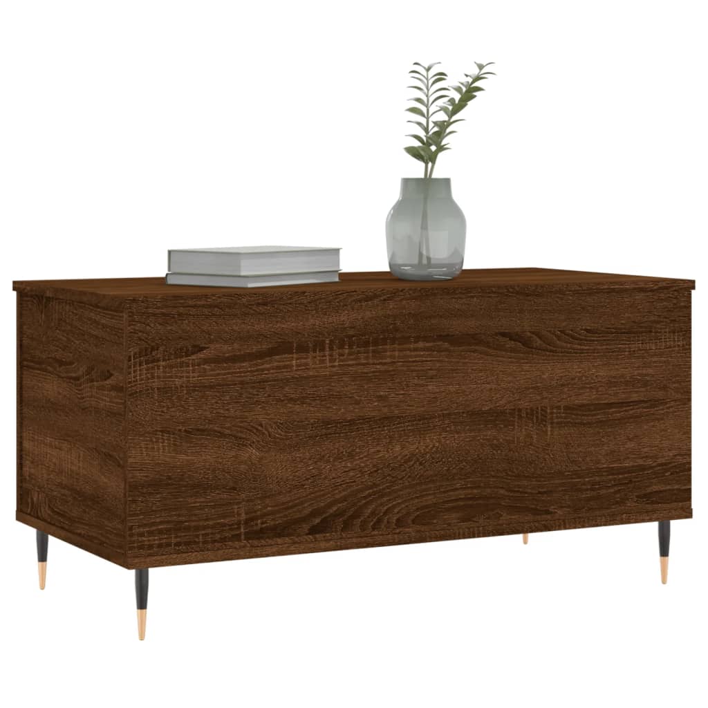 Coffee Table Brown Oak 90x44.5x45 cm Engineered Wood
