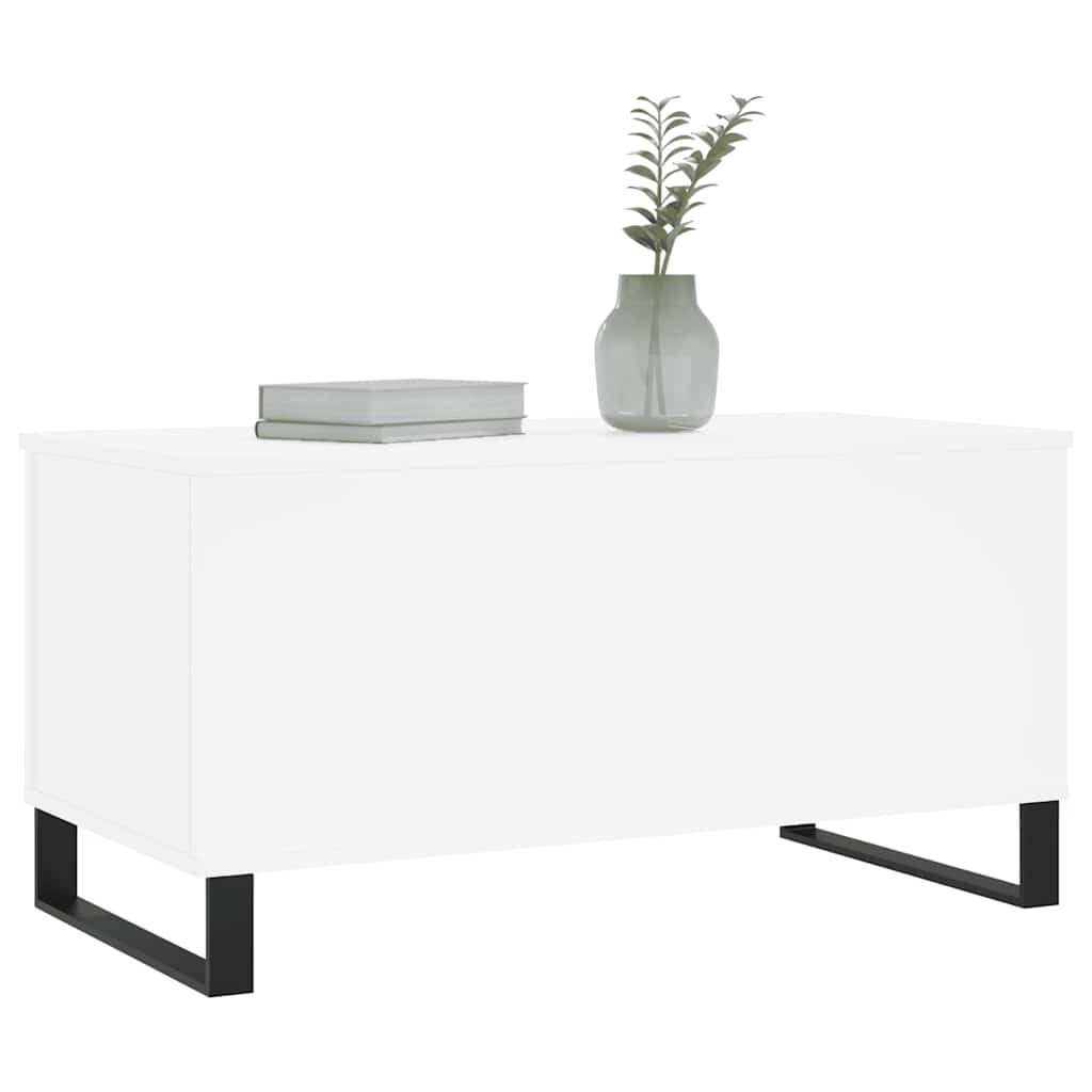Coffee Table White 90x44.5x45 cm Engineered Wood