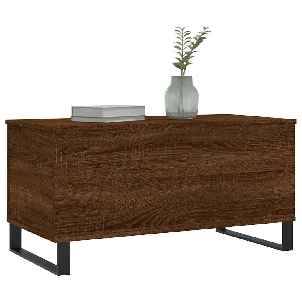 Coffee Table Brown Oak 90x44.5x45 cm Engineered Wood