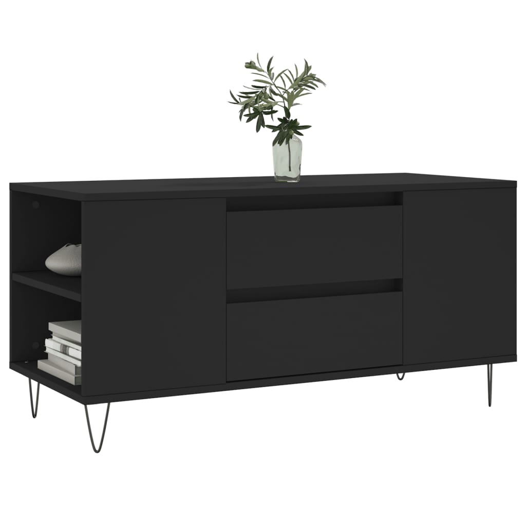 Coffee Table Black 102x44.5x50 cm Engineered Wood