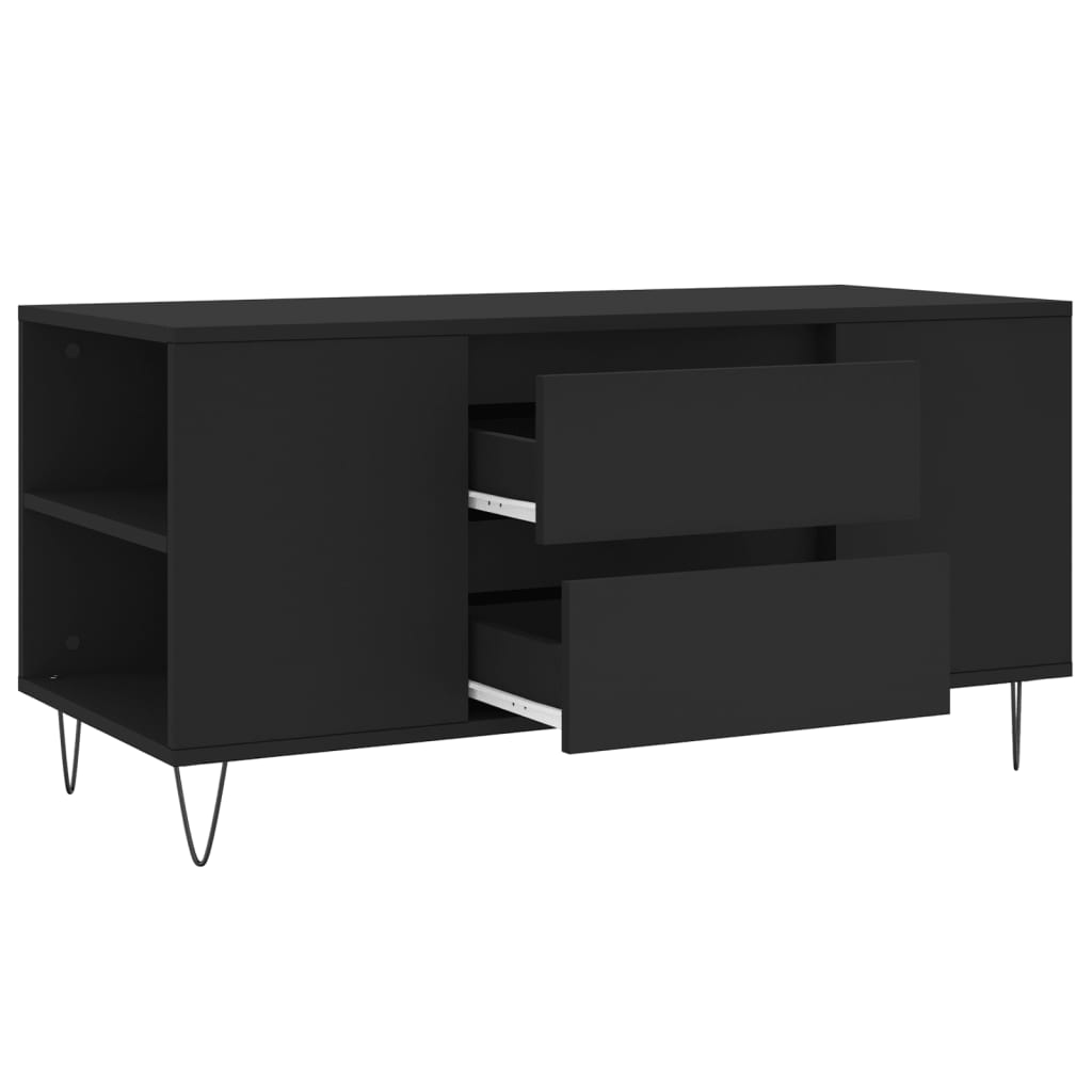 Coffee Table Black 102x44.5x50 cm Engineered Wood