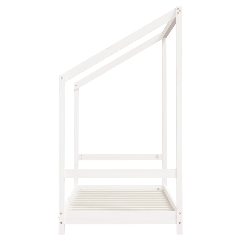 White Solid Pine Kids Bed Frame 80x160 cm - Durable & Stylish