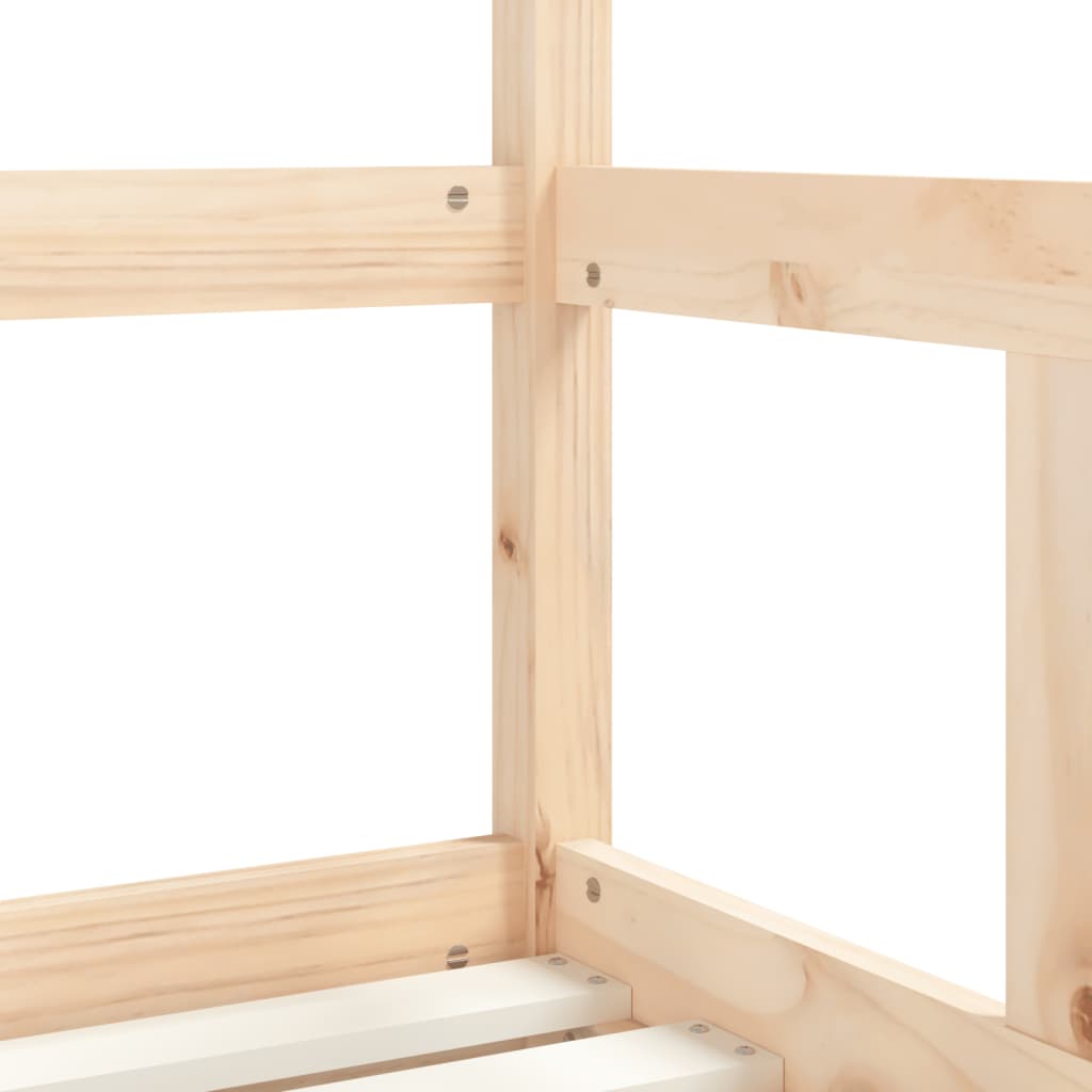 Children's Solid Pine Wood Bed Frame 70x140 cm - Natural Finish