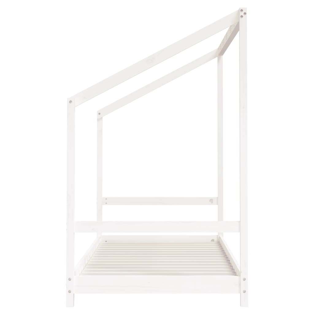 Solid Pine Kids Bed Frame, White, 2x(90x200 cm)