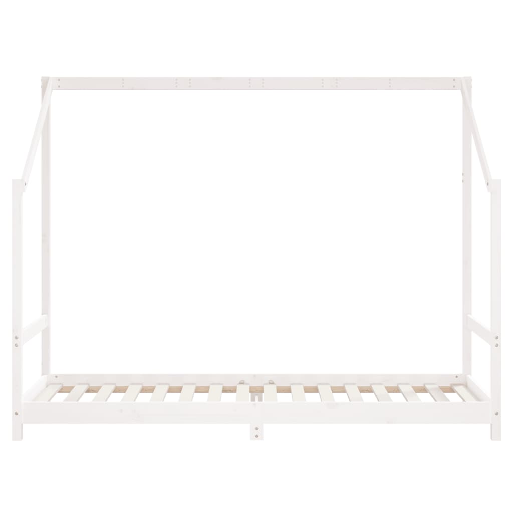 Solid Pine Kids Bed Frame, White, 2x(90x200 cm)