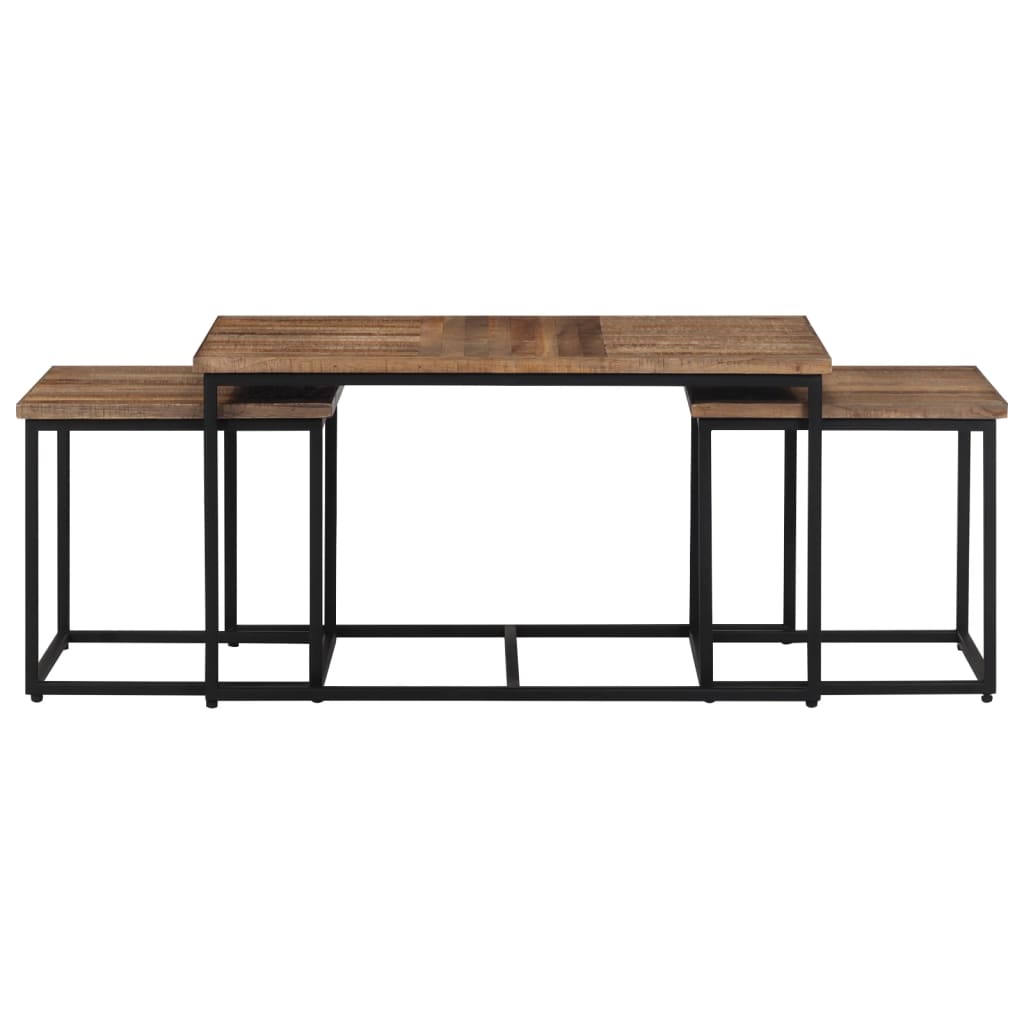 Nesting Coffee Tables 3 pcs Solid Wood Teak