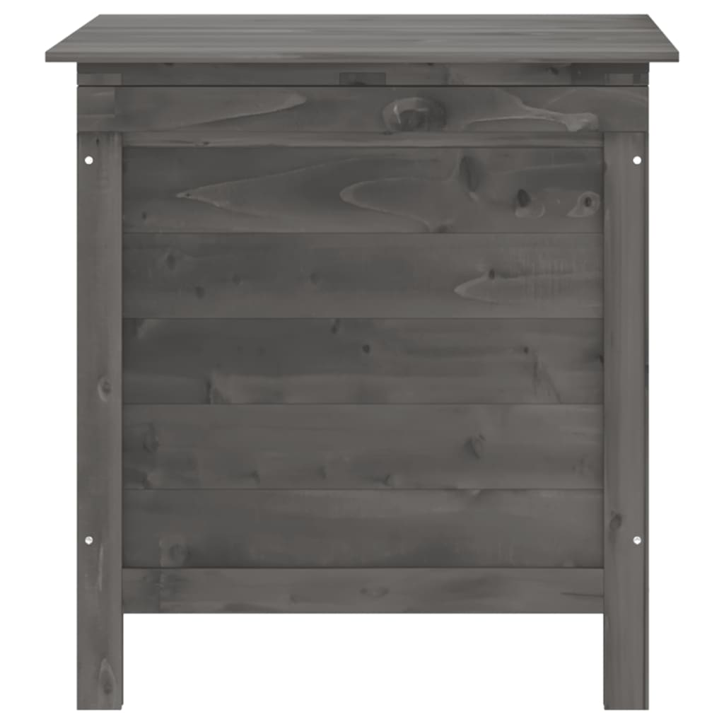 Solid Fir Garden Storage Box Anthracite 50x49x56.5 cm