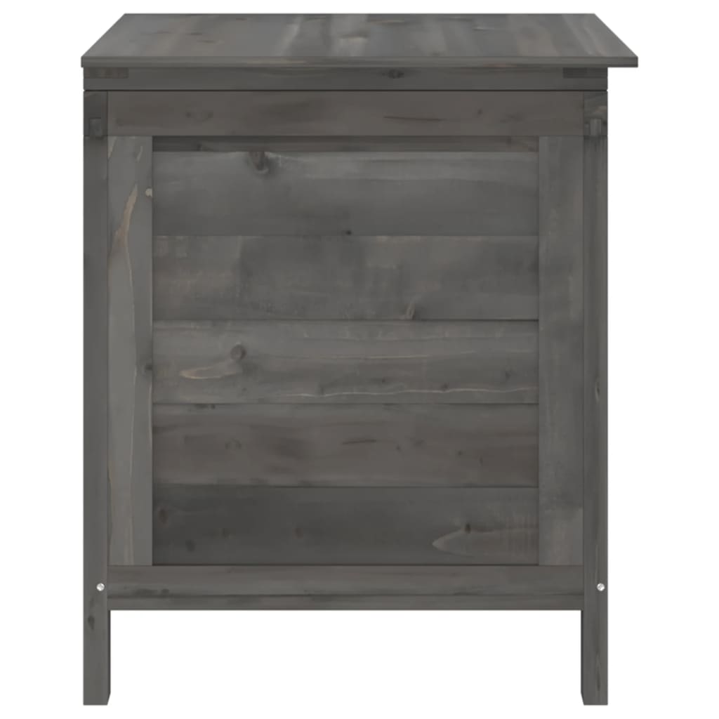 Solid Fir Garden Storage Box Anthracite 50x49x56.5 cm