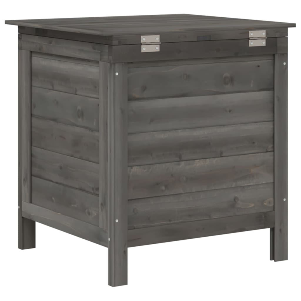 Solid Fir Garden Storage Box Anthracite 50x49x56.5 cm