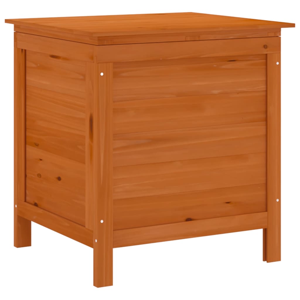 Solid Wood Fir Garden Storage Box - Brown 50x49x56.5 cm