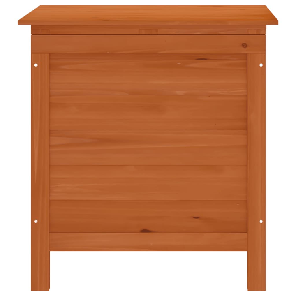 Solid Wood Fir Garden Storage Box - Brown 50x49x56.5 cm