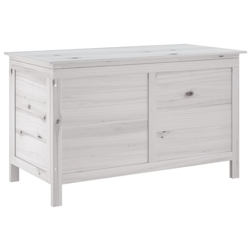 White Solid Wood Fir Garden Storage Box (99x49.5x58.5 cm)