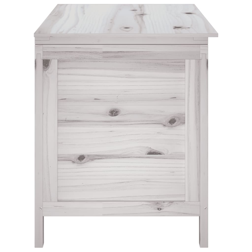 White Solid Wood Fir Garden Storage Box (99x49.5x58.5 cm)