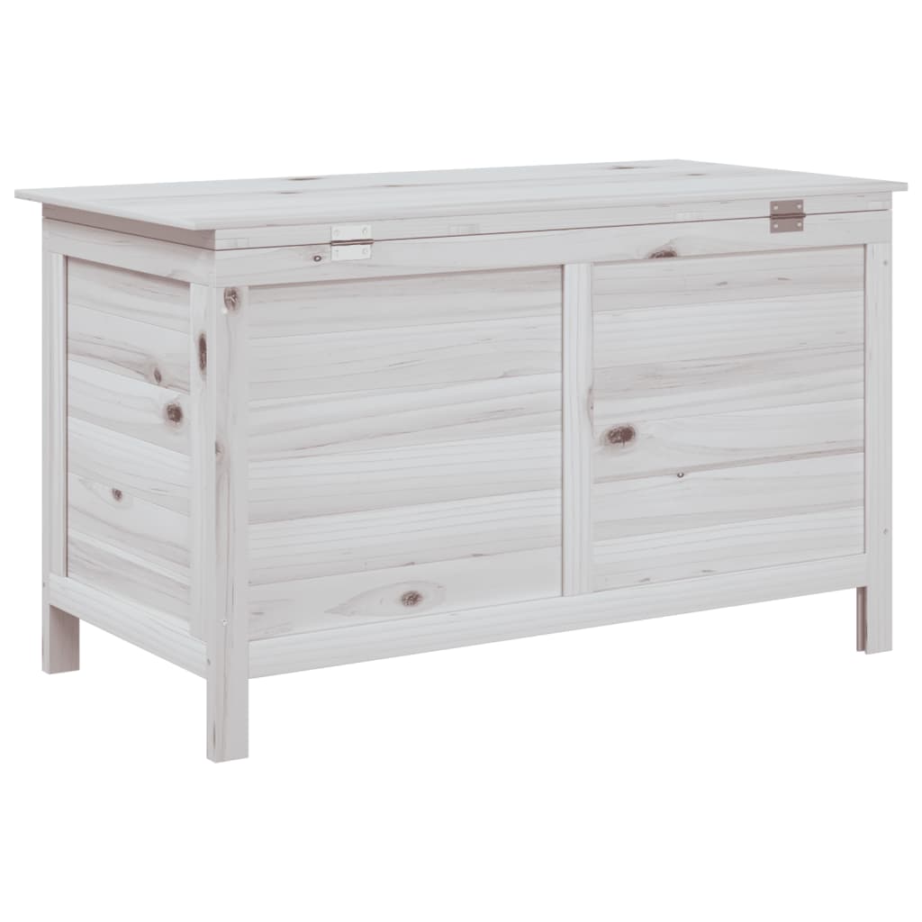 White Solid Wood Fir Garden Storage Box (99x49.5x58.5 cm)