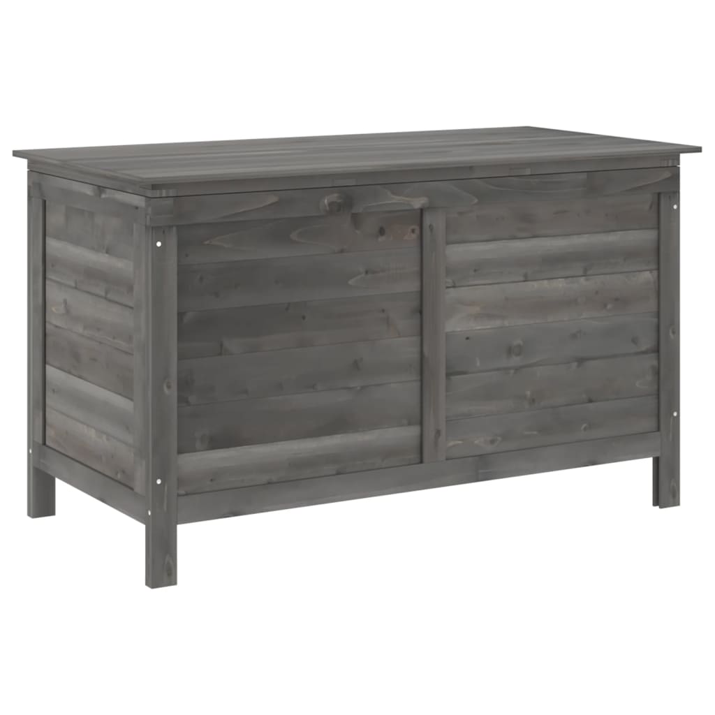 Anthracite Solid Fir Wood Garden Storage Box 99x49.5x58.5 cm