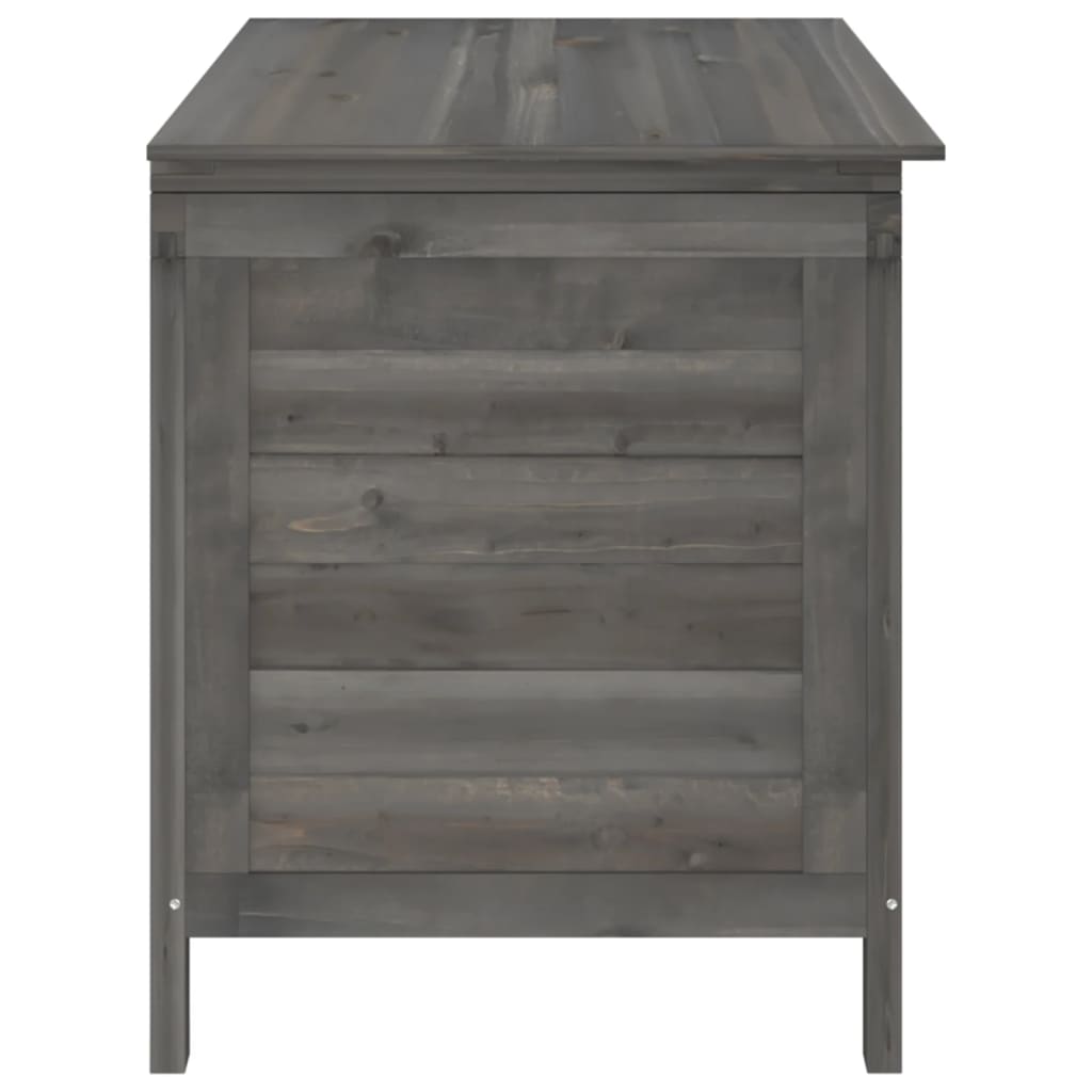 Anthracite Solid Fir Wood Garden Storage Box 99x49.5x58.5 cm